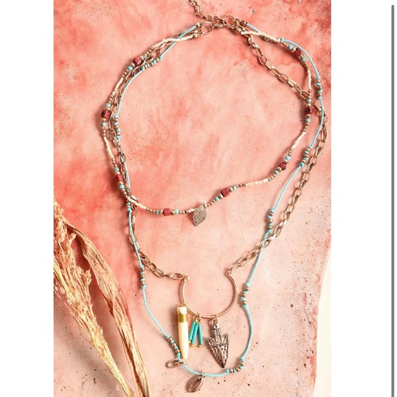 3BN - Kiss The Sky Layered Necklaces - Gold - Picture 2 of 5